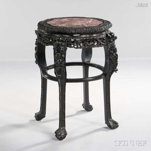 Hardwood Marble-top Table