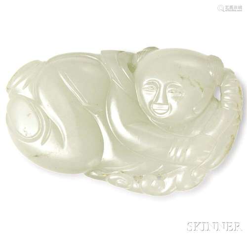 Nephrite Jade Carving of a Boy