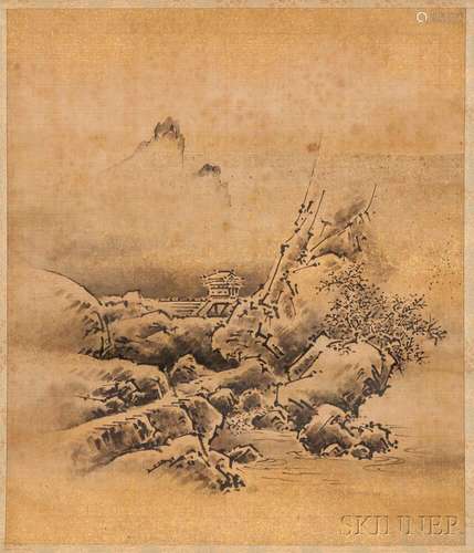 Hanging Scroll Depicting a Landscape