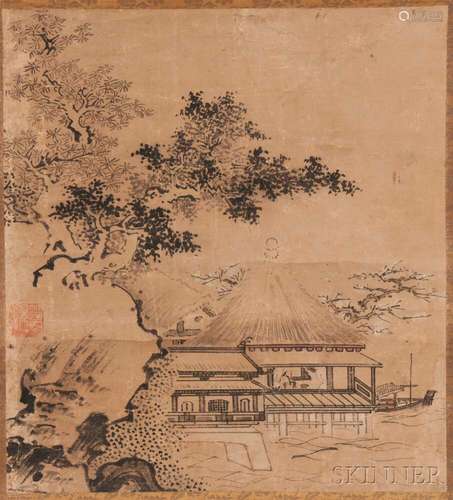 Hanging Scroll Depicting a Landscape