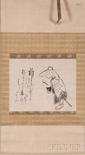 Hanging Scroll Depicting a Beggar