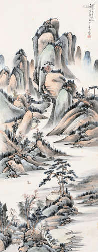 俞劍華 (1895-1979) 山水 鏡心