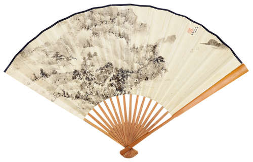 奚屠格 (1892-?) 山水 成扇