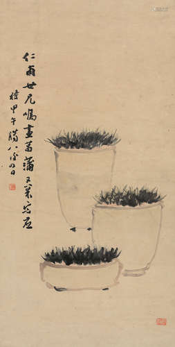 姚又巢 (1841-1922) 菖蒲 立軸