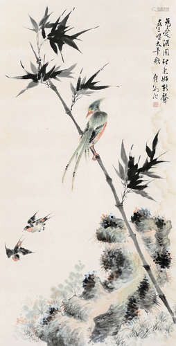 侯  湘 (1892-?) 花鳥 立軸