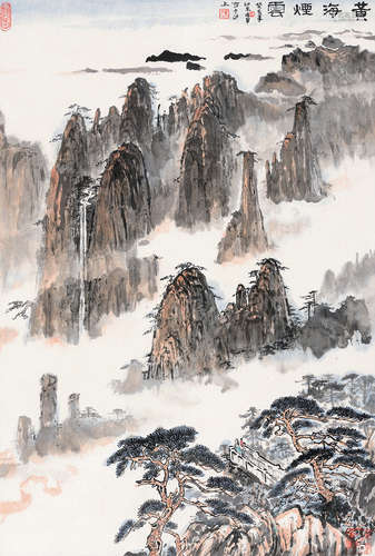 陳應華 (b.1940) 黃海煙雲 立軸