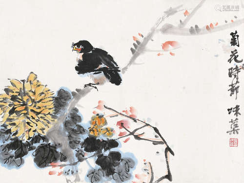 郭味蕖 (1908-1971) 花鳥 立軸