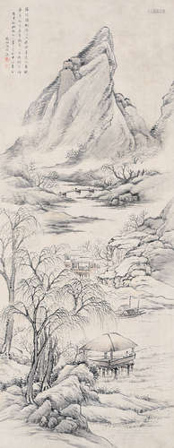 楊伯潤 (1837-1911) 山水 立軸