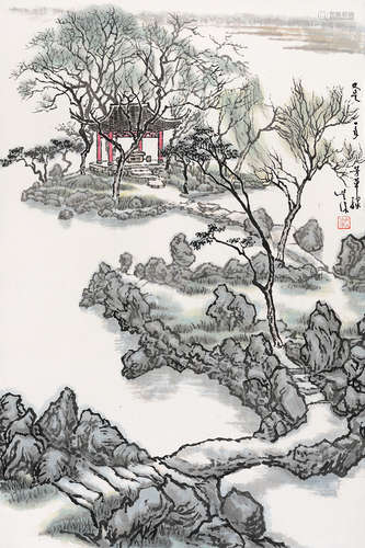 吳  休 (b.1932) 春景 立軸