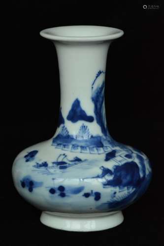 $1 Chinese Blue & White Vase Chenghua Mark 19th C