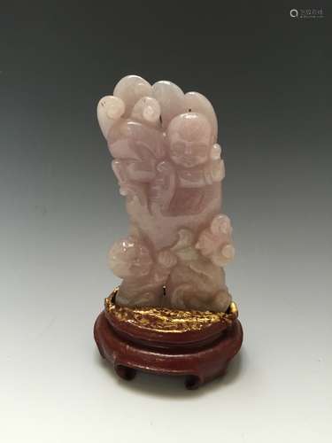 VINTAGE  JADEITE FIGURE OF BOYS