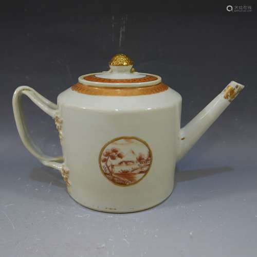 RARE ANTIQUE CHINESE PORCELAIN TEAPOT - 18TH CENTURY