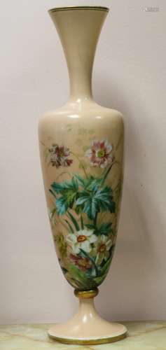 19th.C Tall French Opaline Porcelain Vase