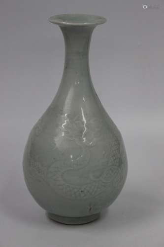 Chinese Celadon Glazed Porcelain Vase