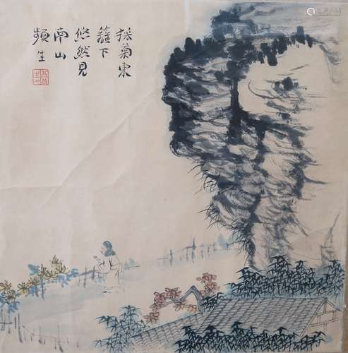 Chinese Ink and Color on Paper by Tang Yun