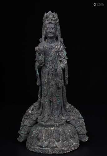 Chinese Bronze Guanyin