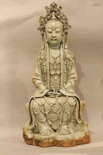 A Large Chinese Porcelain Guanyin