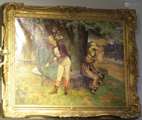 Oil Painting on Canvas, Signed by Clindoni,