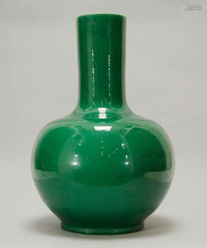 Chinese Green Glazed Porcelain Vase