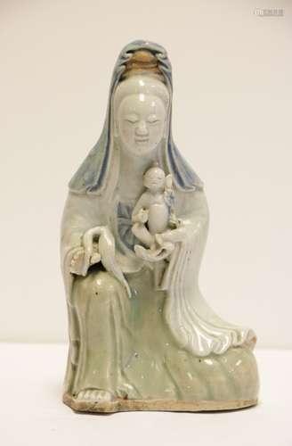 Chinese Blue/White Ming Porcelain Guanyin