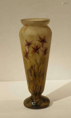 European Glass Vase, Marked