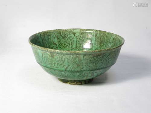 Song Dynasty Chinese Green Glazed Bowl