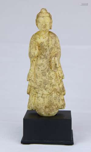 A North Qi Dynasty Chinese White Jade Statue