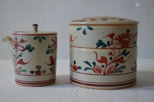 Two Japanese Porcelain Teapot & Tea Can