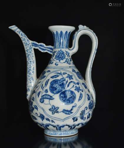 Chinese Blue/White Porcelain Ewer