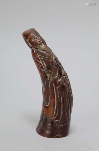 Chinese Horn Carved Old Man