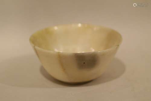 Chinese Grayish Jade Bowl