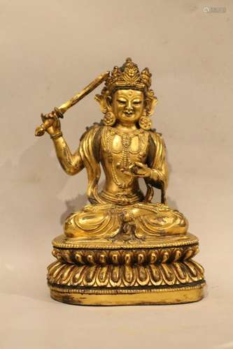 Chinese Gilt Bronze Buddha