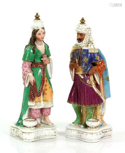 Pr. 19th C. Paris Porcelain Ottoman Figures