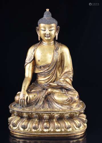 Chinese Gilt Bronze Buddha