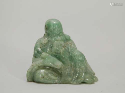 Qing Dynasty Chinese Jadestone Carved Longevity