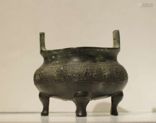 Chinese Tripod Bronze Burner