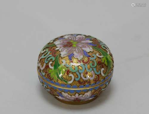 Chinese Cloisonne Round Box