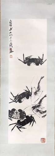 Chinese Ink Painting on Paper, Qi Baishi