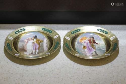 Pair of Vienne Porcelain Charger