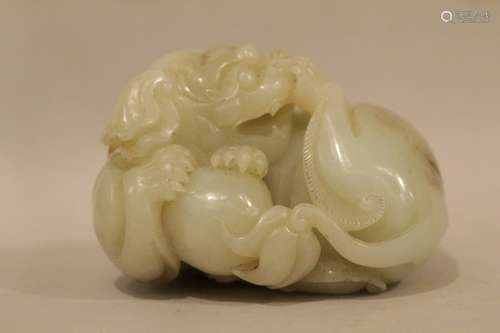 Chinese Jade Carved Mythical Beast