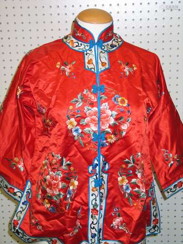 Chinese Embroidery Silk Lady's Coat