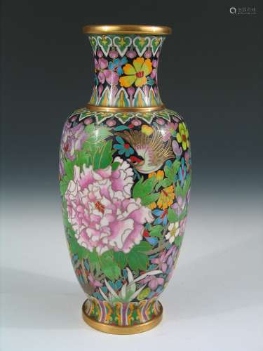 Chinese Cloisonné Vase, Early 20th Century