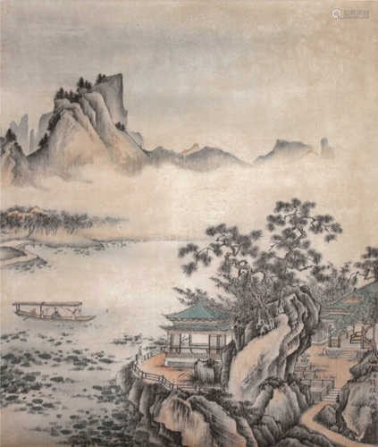 钱维城   山水