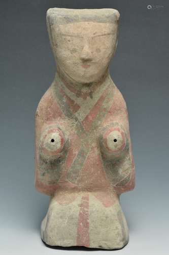 A Painted Figure of Attendant, Han Dynasty