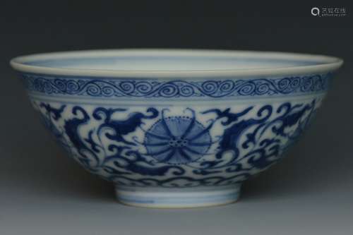 A Blue and White Bowl, 19th Century