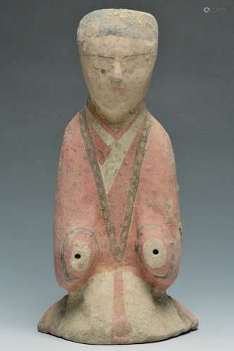 A Painted Figure of Attendant, Han Dynasty