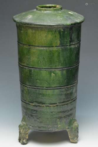 A Green-Glazed Granary Jar, Han Dynasty