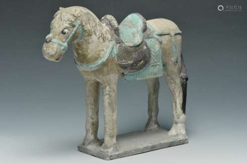 A Terracotta Standing Horse, Ming Dynasty