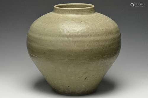 A Celadon-Glazed Jar, Yuan Dynasty