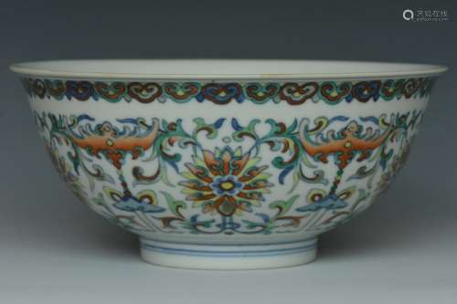 An Imperial Doucai Bowl, Qianlong Mark and Period